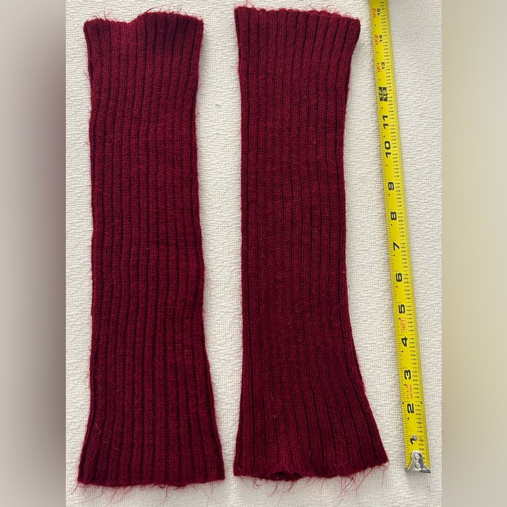Knit Burgundy Leg Warmers